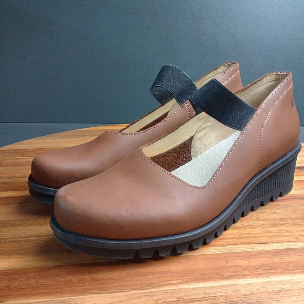 Loints of‎ Holland Shoes Leather Mary Jane Wedge Size 41 Comfort Shoes